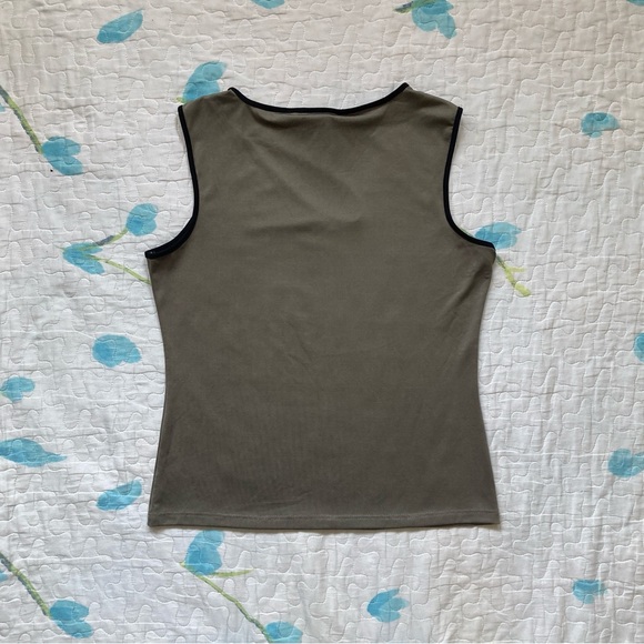 Vintage 90s Cyber Cut Out Tank Top 💿 - Picture 3 of 5